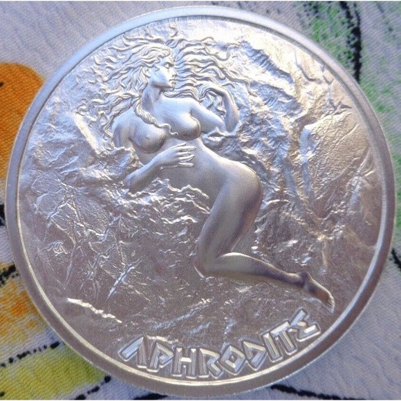 High ReliefAphrodite 1 OZ .999 Fine Silver - Greek Gods - Love Goddess